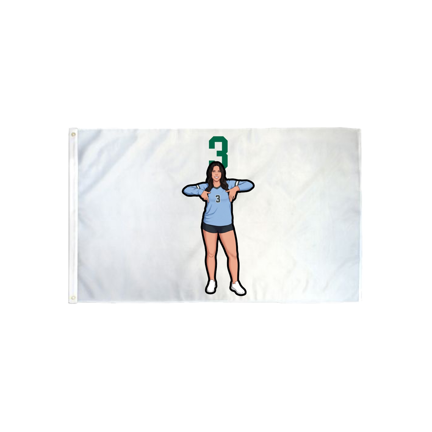 3x5 Flag — Number Top in Classic