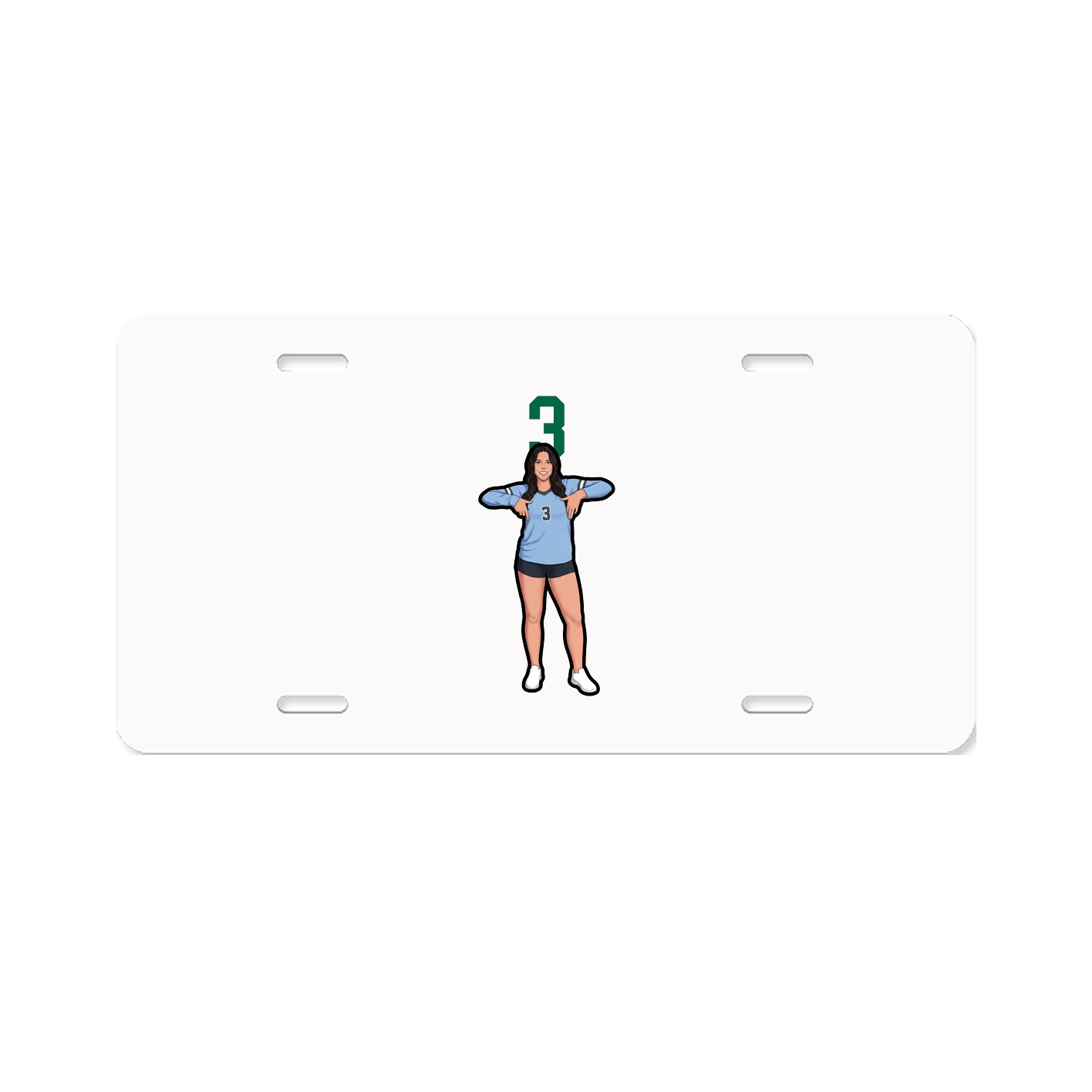 License Plate — Number Top in Classic