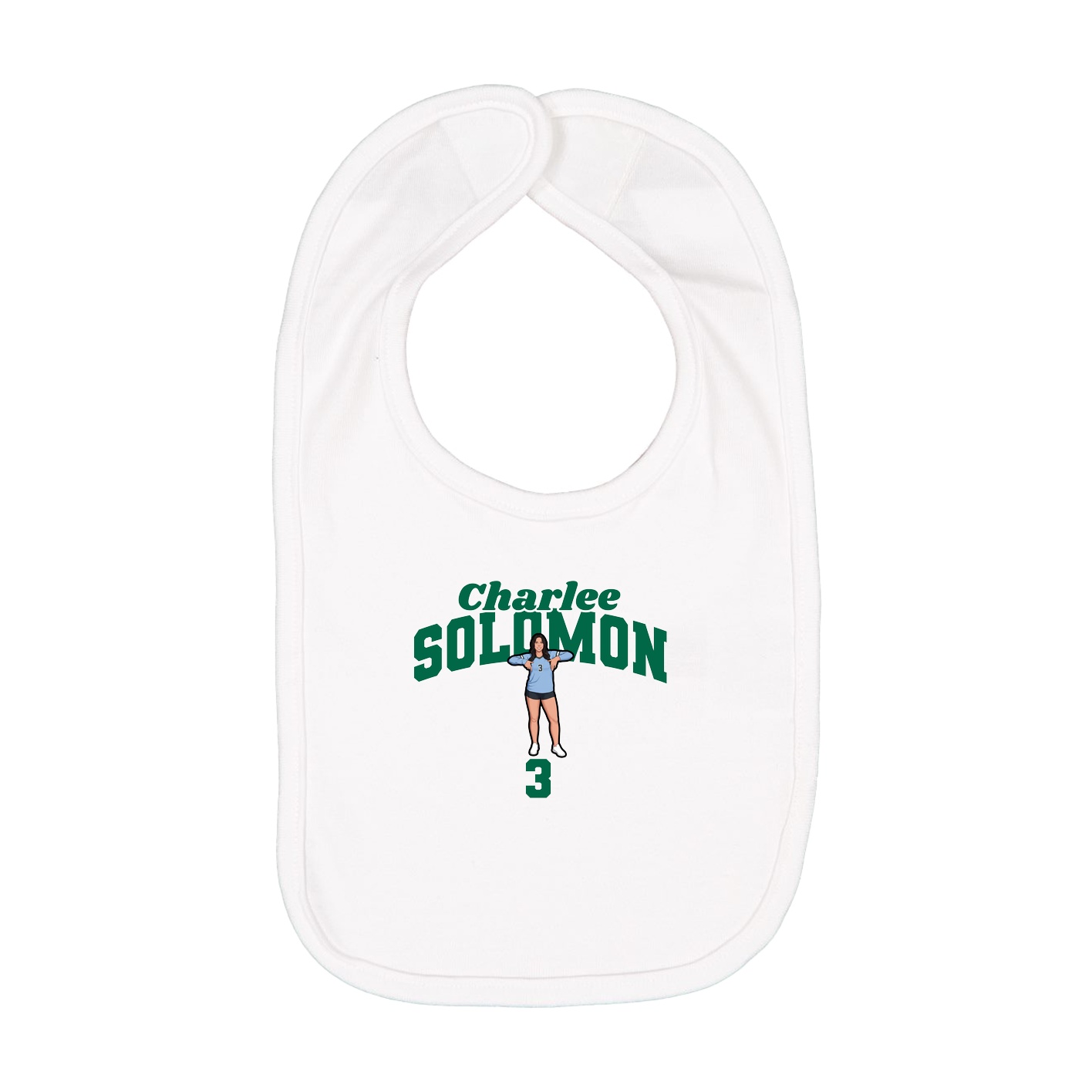 Infant Bib — Signature Arch in White