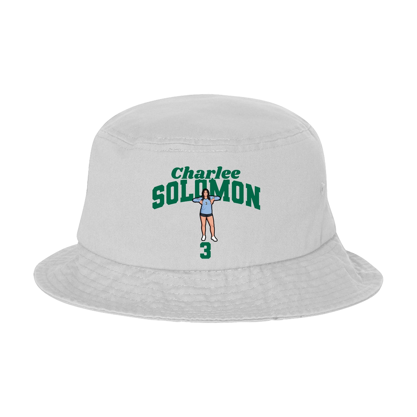 Bucket Cap — Signature Arch in White