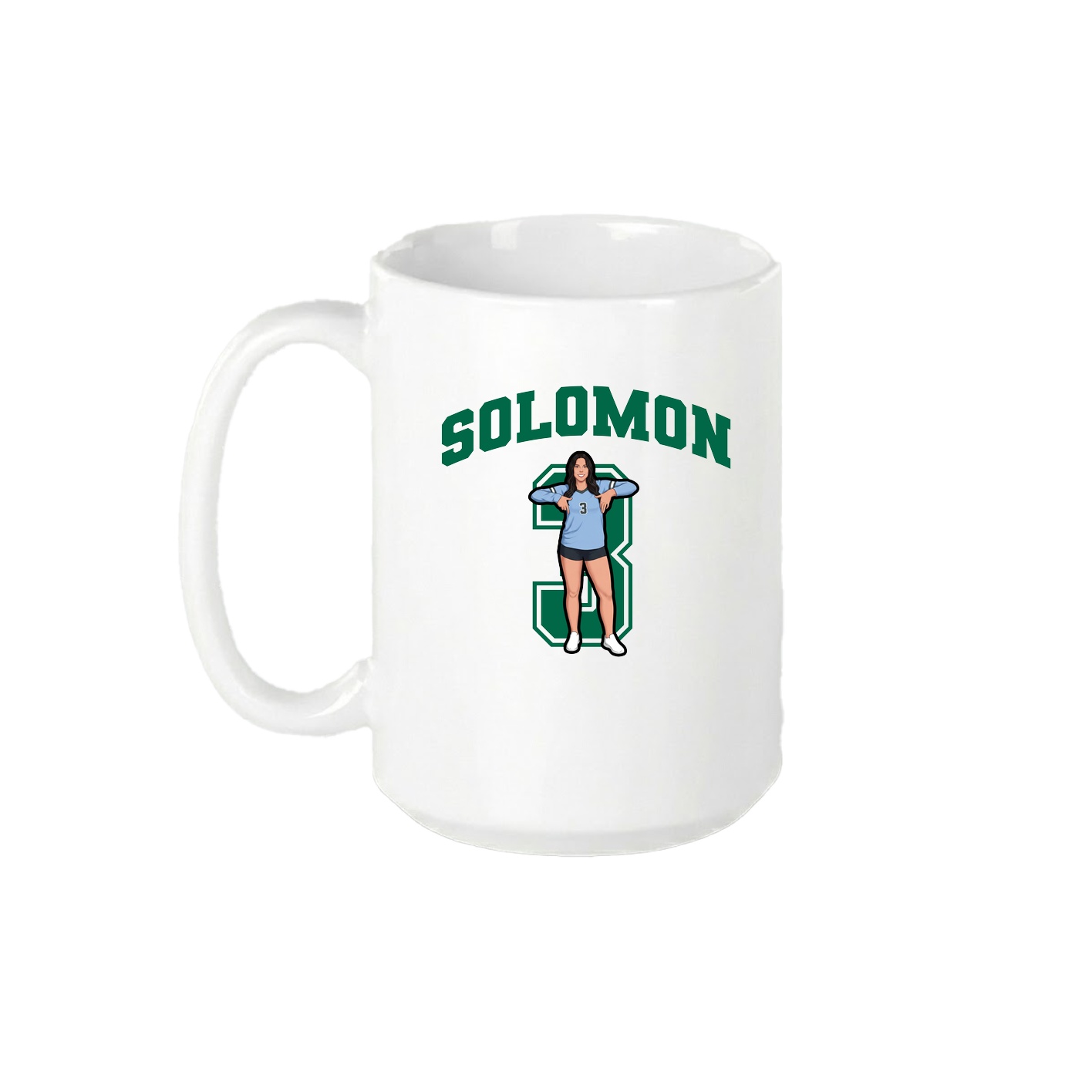 15oz Coffee Mug — Number in White
