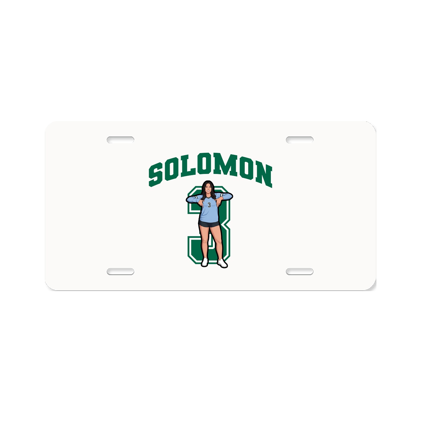 License Plate — Number in Classic