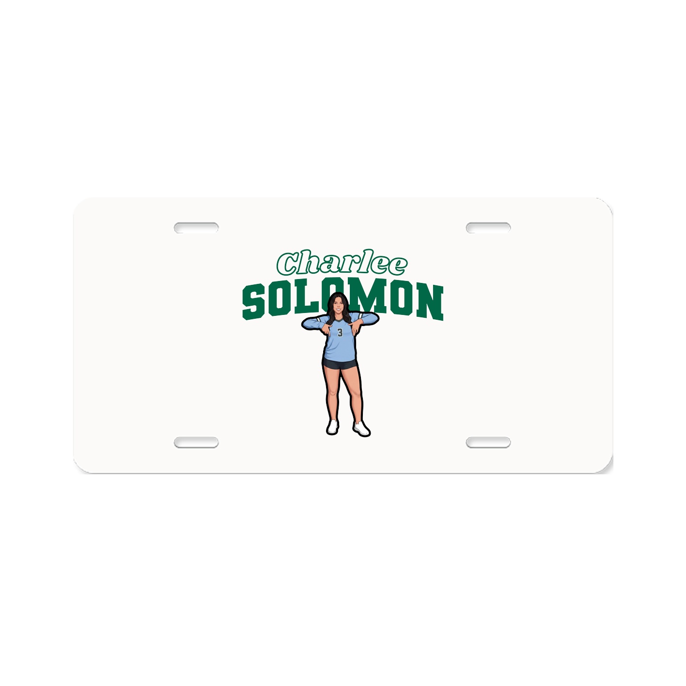 License Plate — Name Arch in Classic