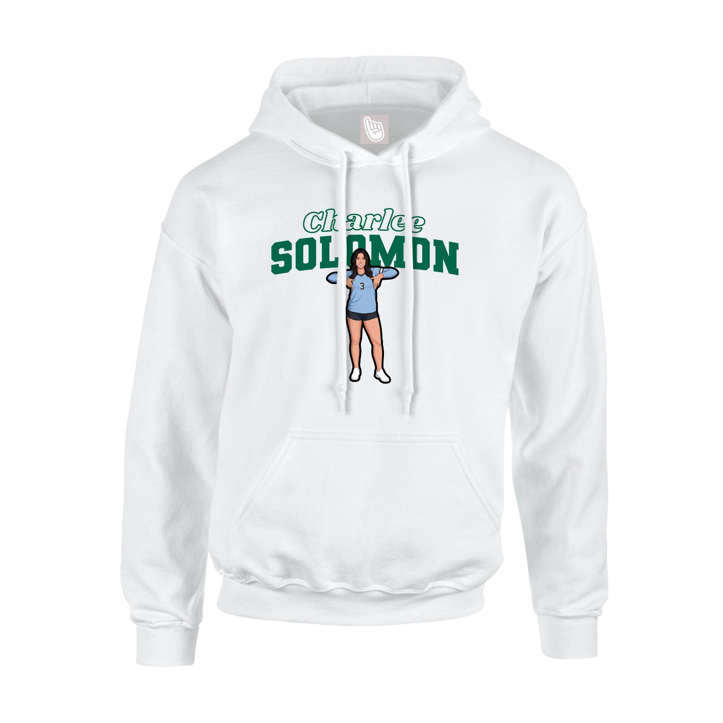Hoodie — Name Arch in White