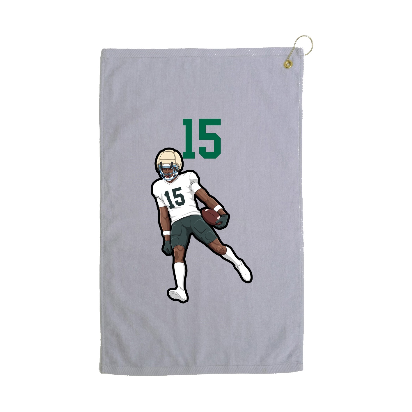 Golf Towel — Number Top in Grey