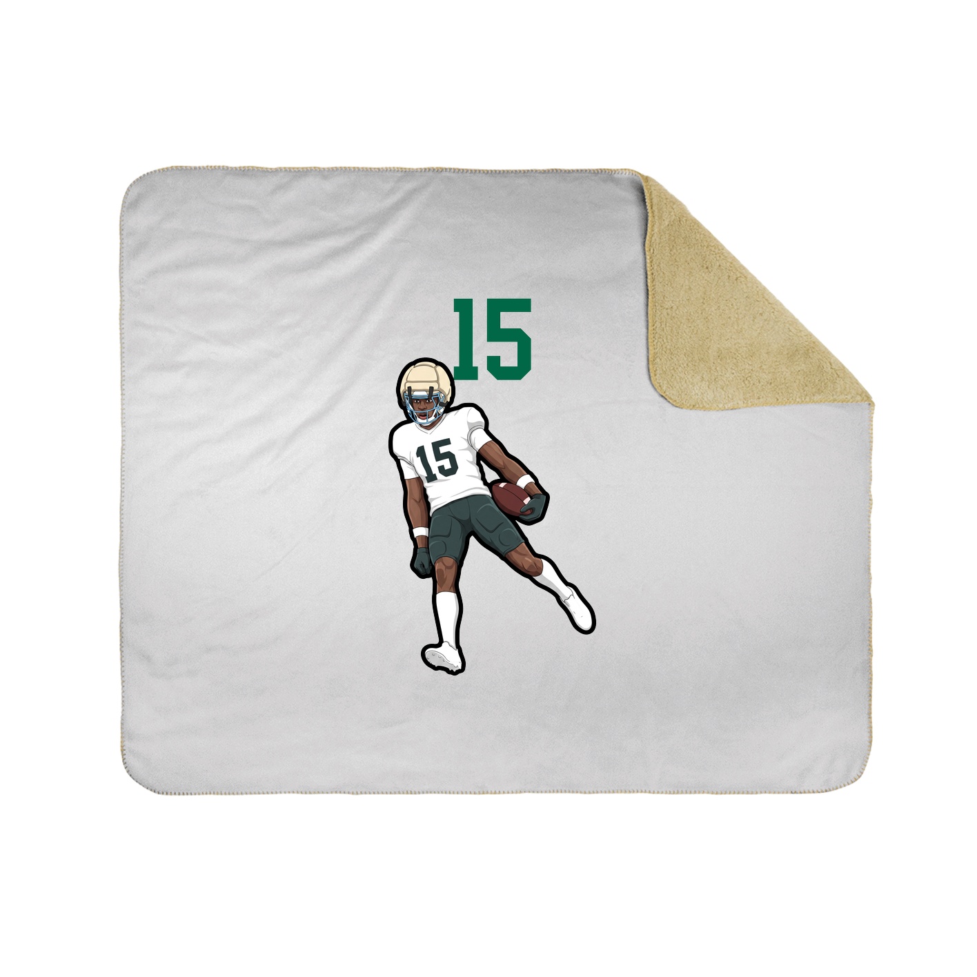 Throw Blanket — Number Top in White