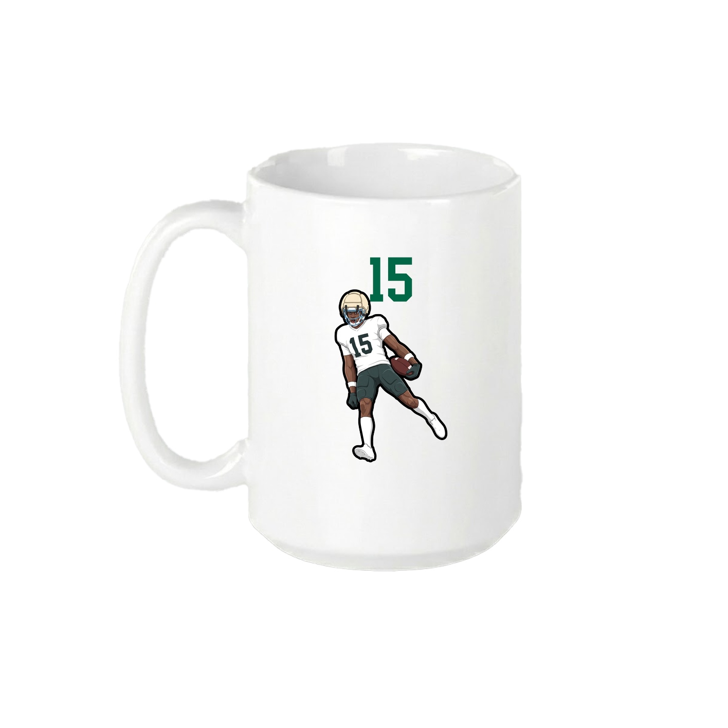 15oz Coffee Mug — Number Top in White