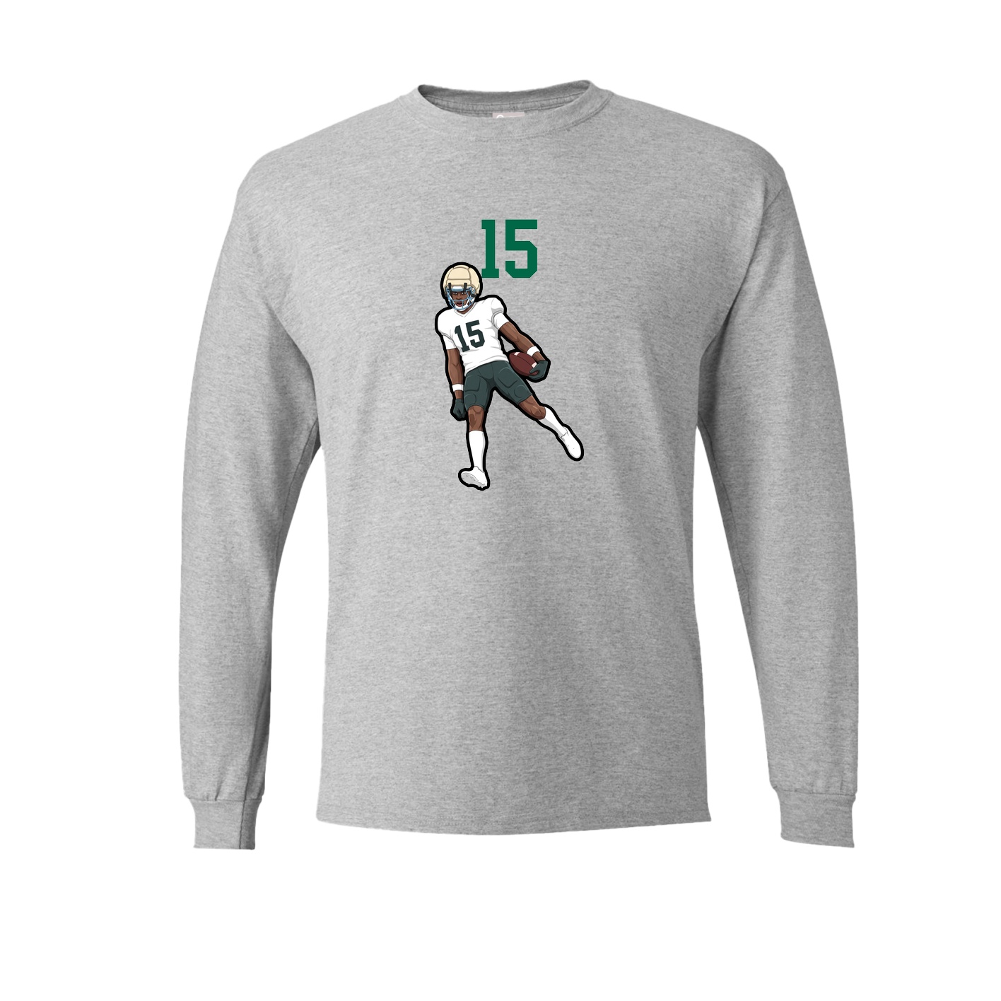 Long Sleeve Tee — Number Top in Grey