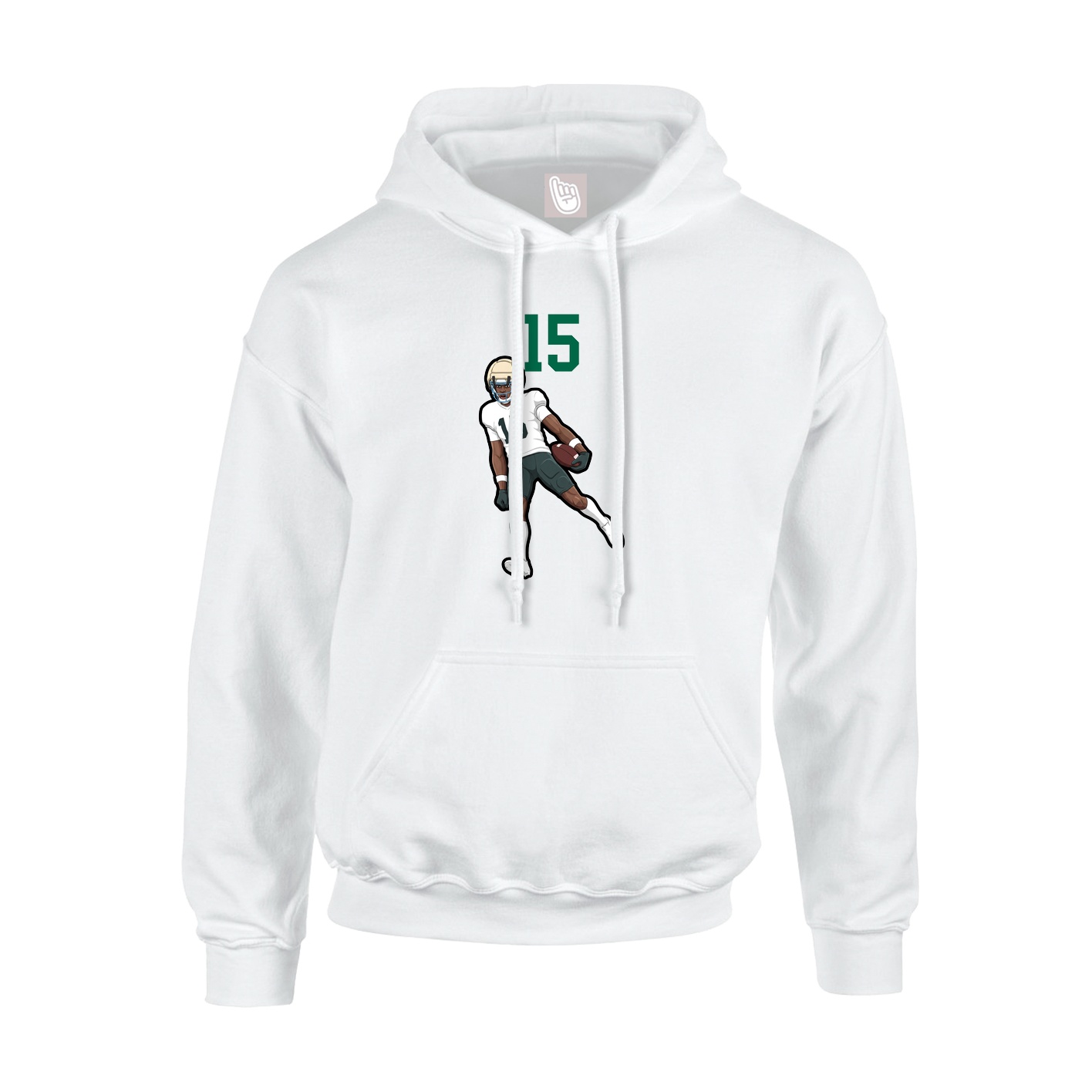Hoodie — Number Top in White