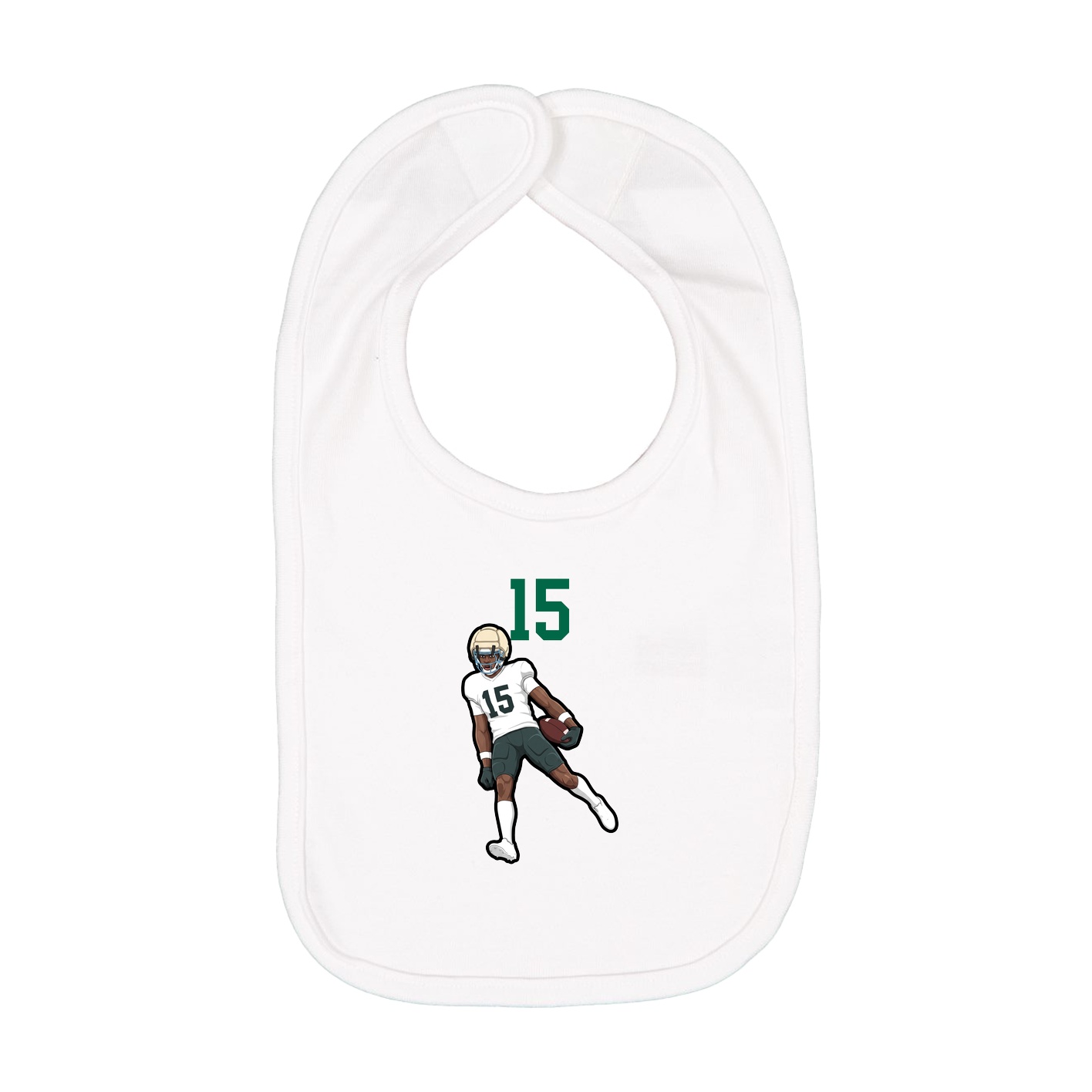 Infant Bib — Number Top in White