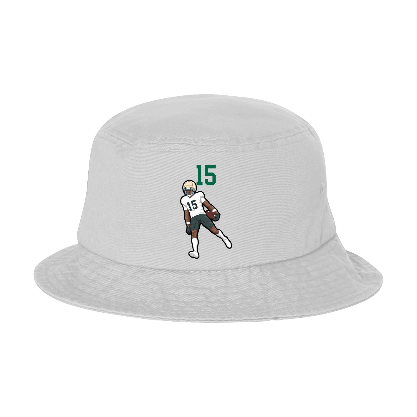 Bucket Cap — Number Top in White