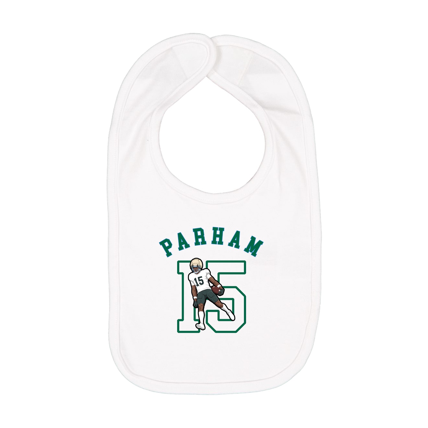 Infant Bib — Shirsey Arch in White