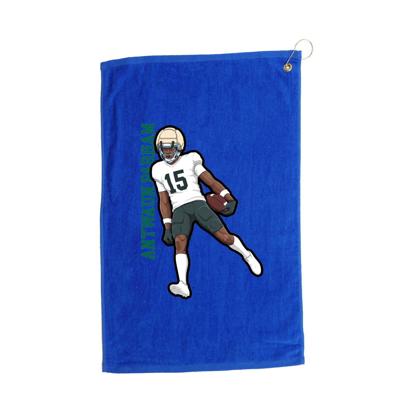 Golf Towel — Name Vertical in Royal