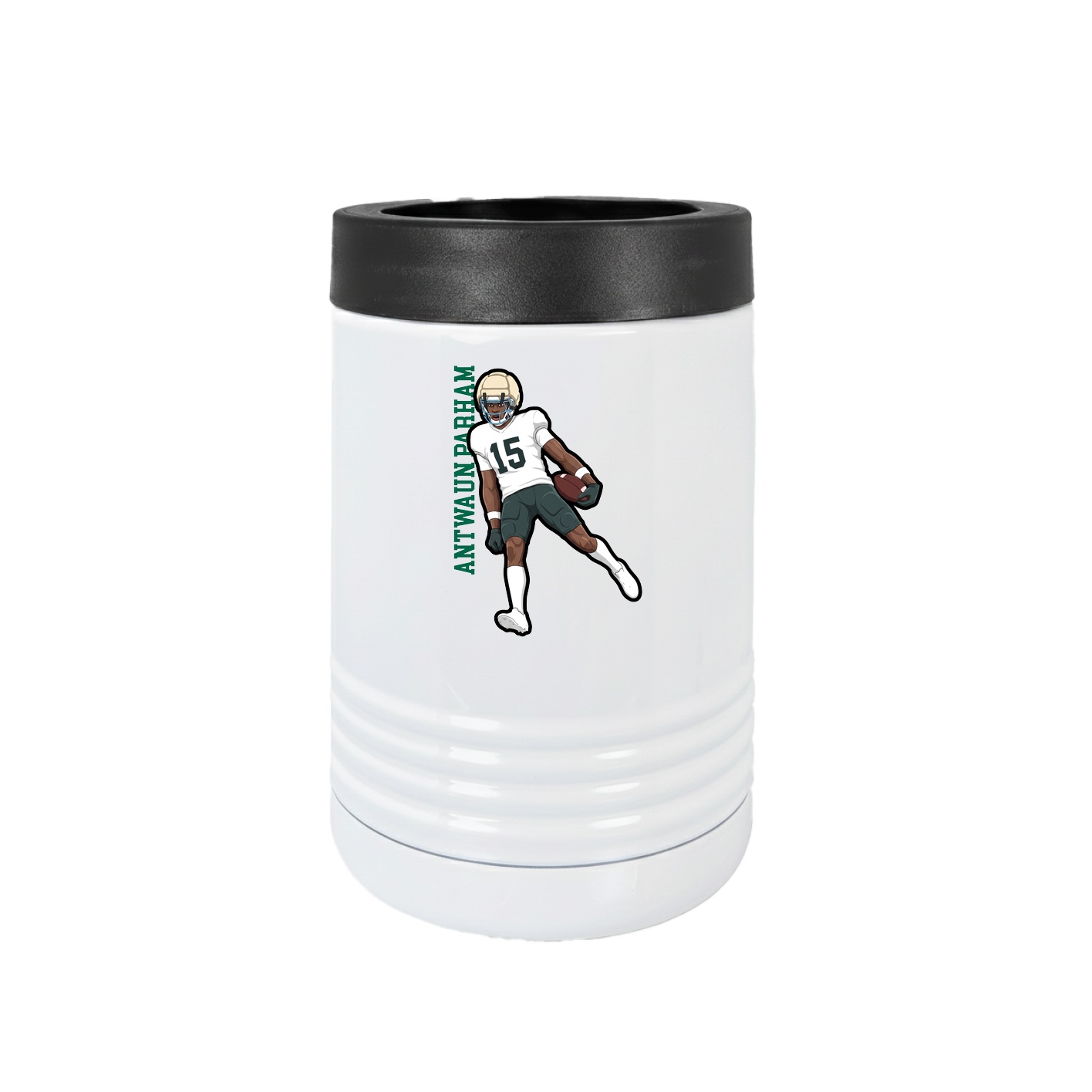 Beverage Holder — Name Vertical in White