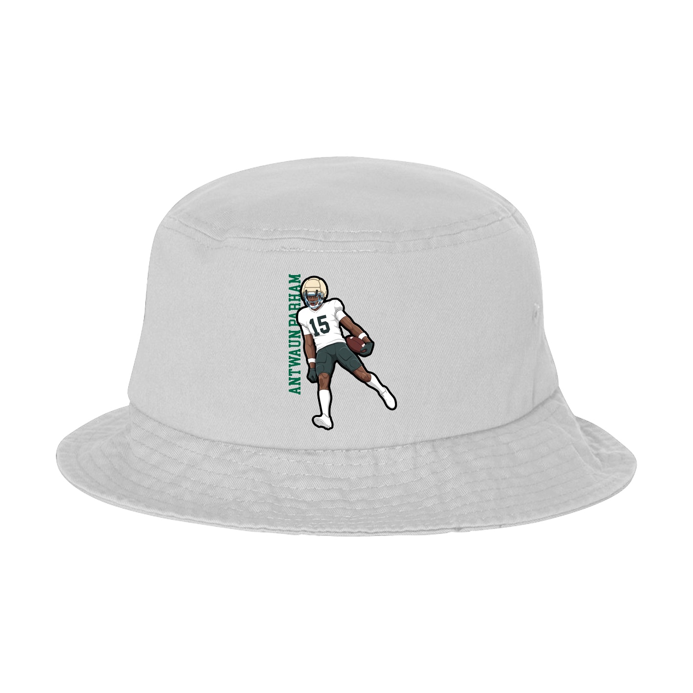Bucket Cap — Name Vertical in White