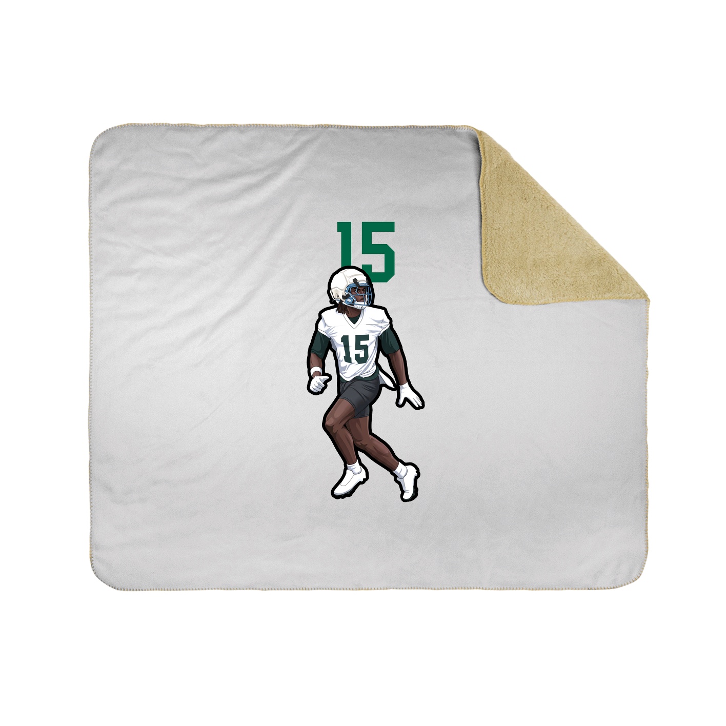 Throw Blanket — Number Top in White