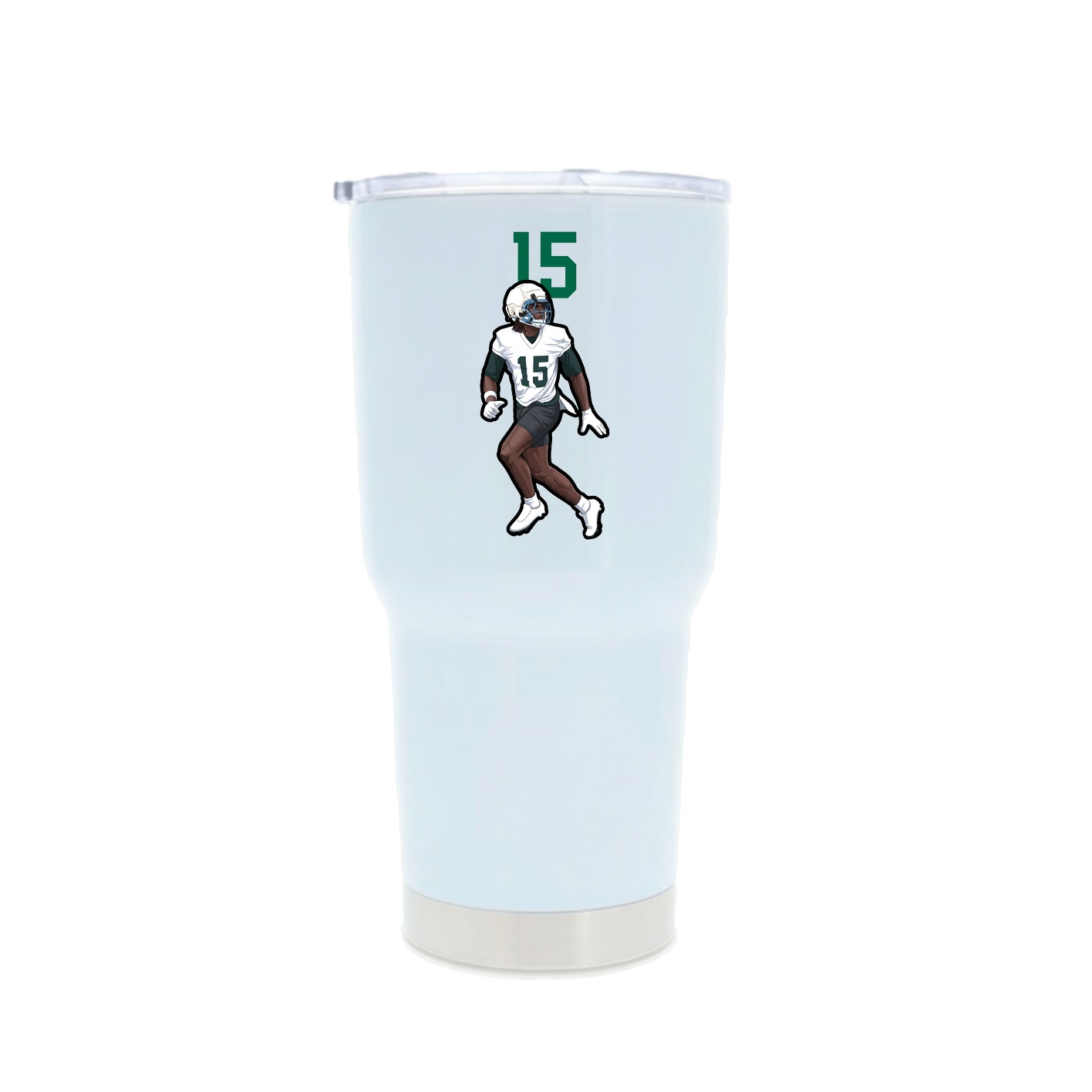 30oz Stainless Steel Tumbler — Number Top in White