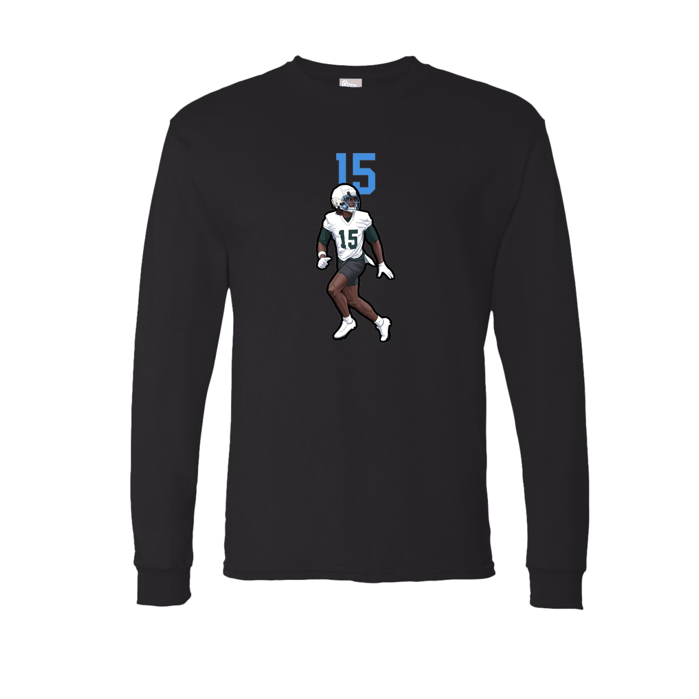 Long Sleeve Tee — Number Top in Black