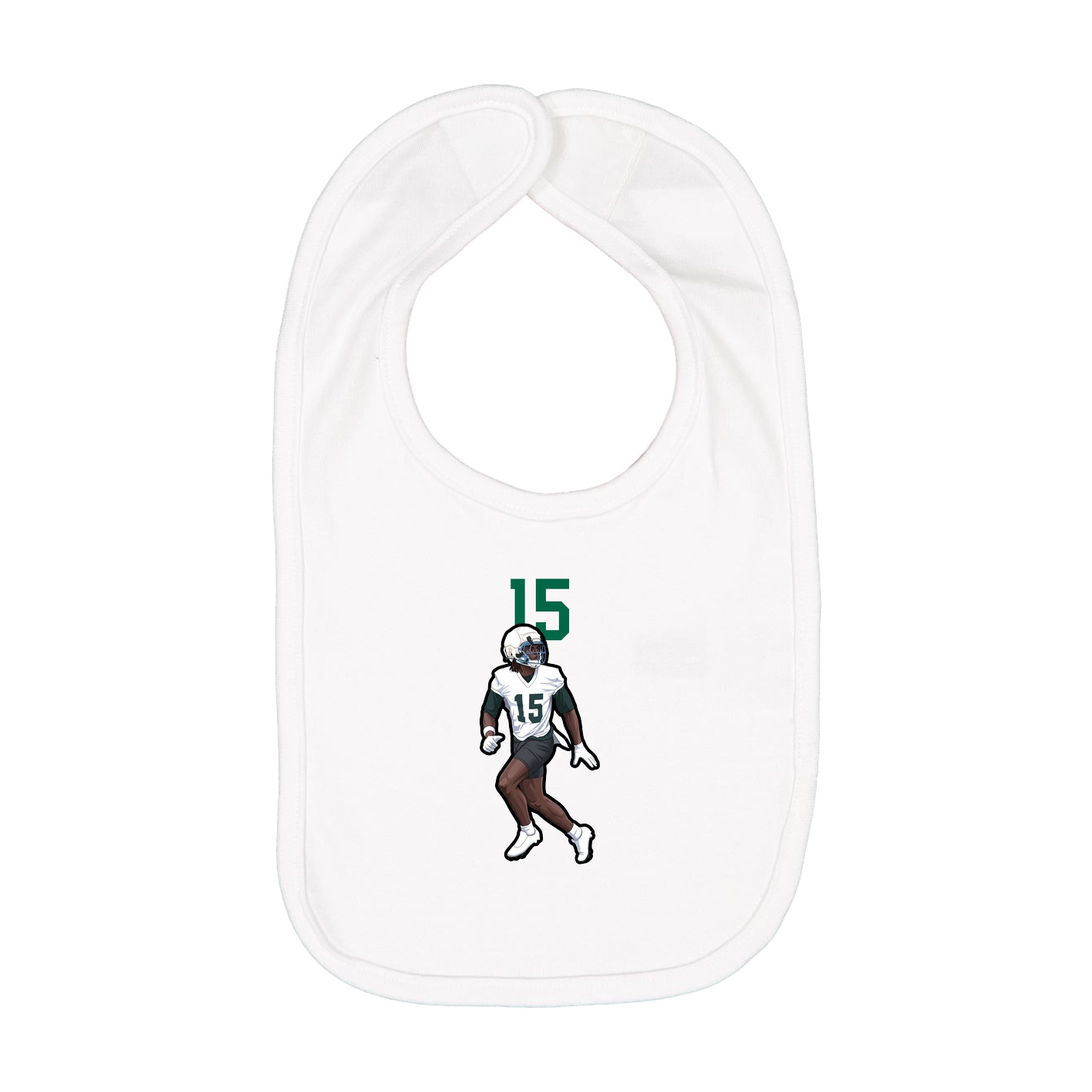Infant Bib — Number Top in White