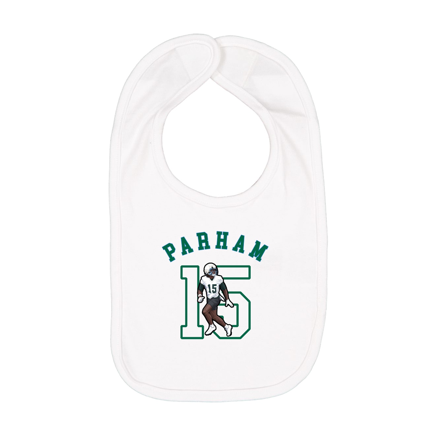 Infant Bib — Shirsey Arch in White