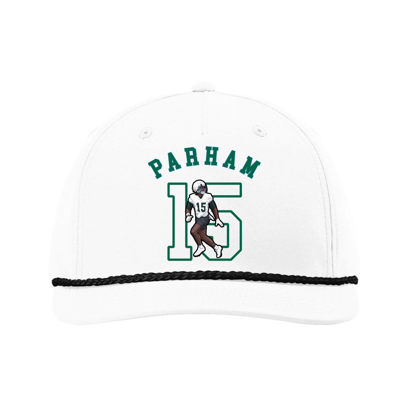 Five-Panel Classic Rope Cap — Shirsey Arch in White