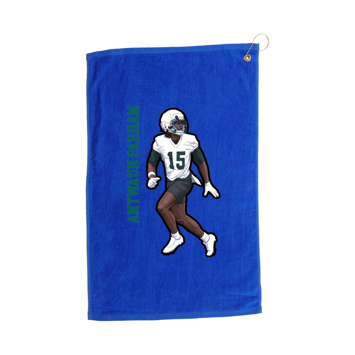 Golf Towel — Name Vertical in Royal