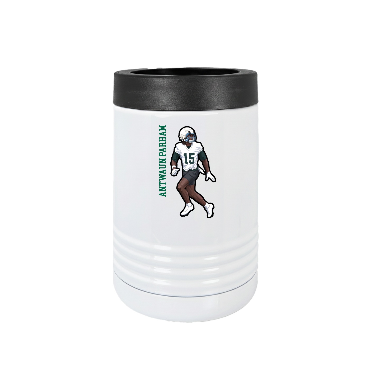 Beverage Holder — Name Vertical in White