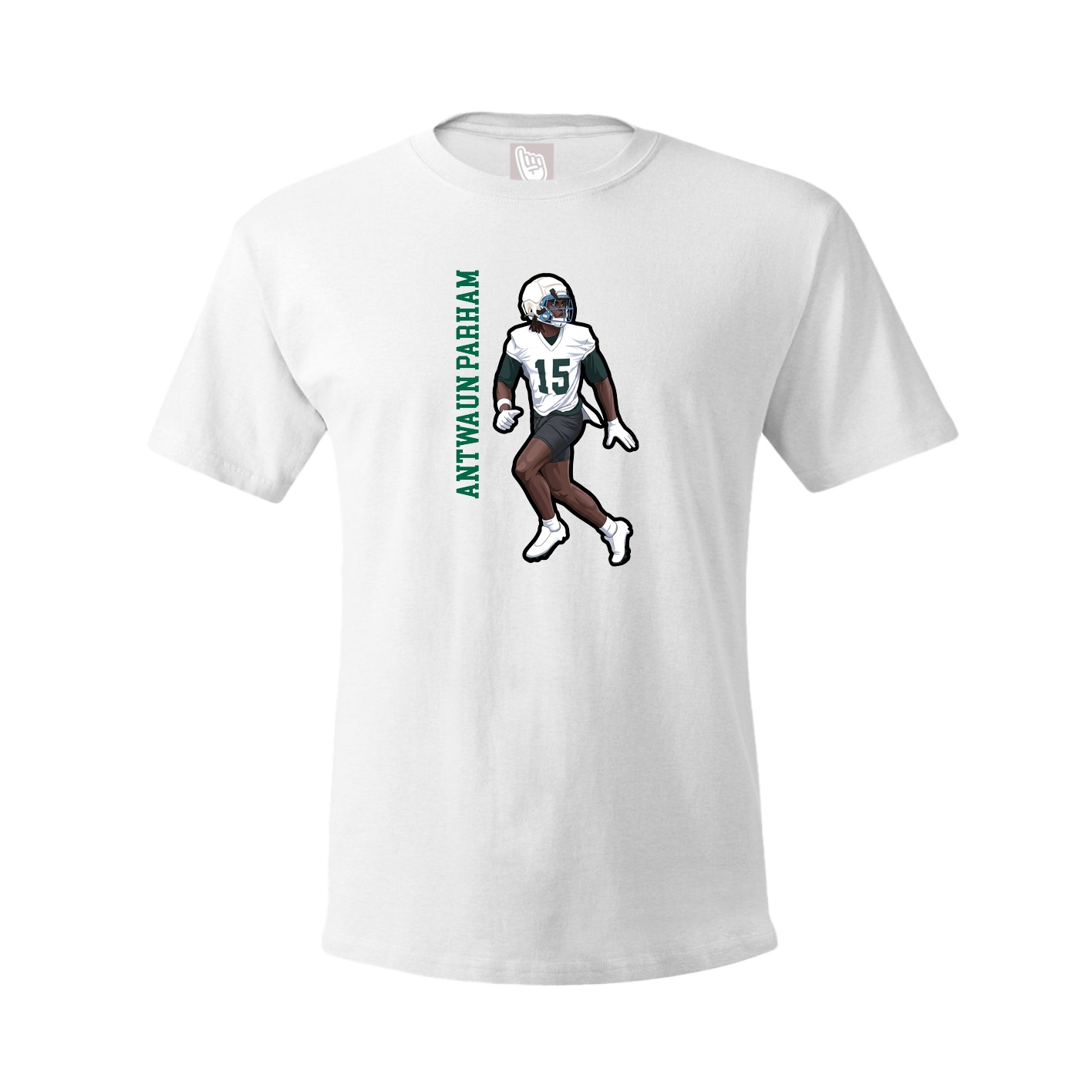 Tee — Name Vertical in White