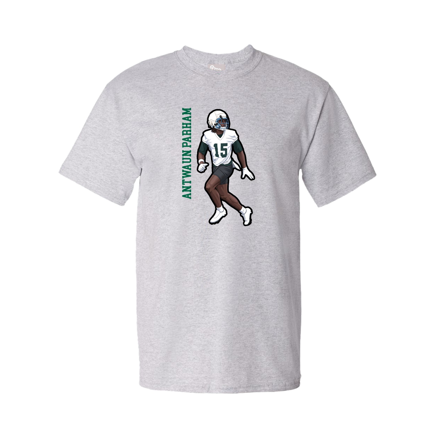 Youth Tee — Name Vertical in Grey
