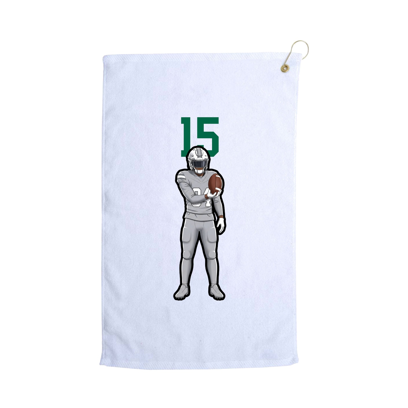 Golf Towel — Number Top in White