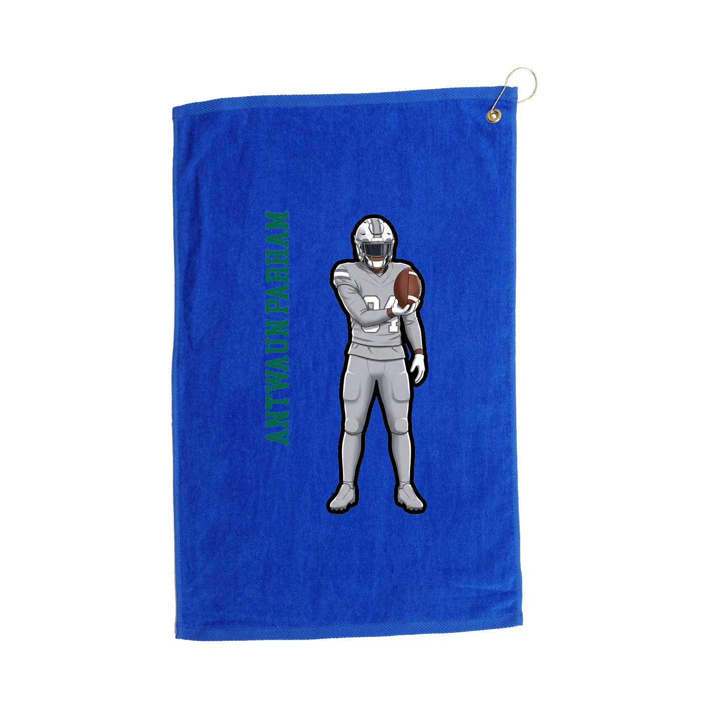Golf Towel — Name Vertical in Royal