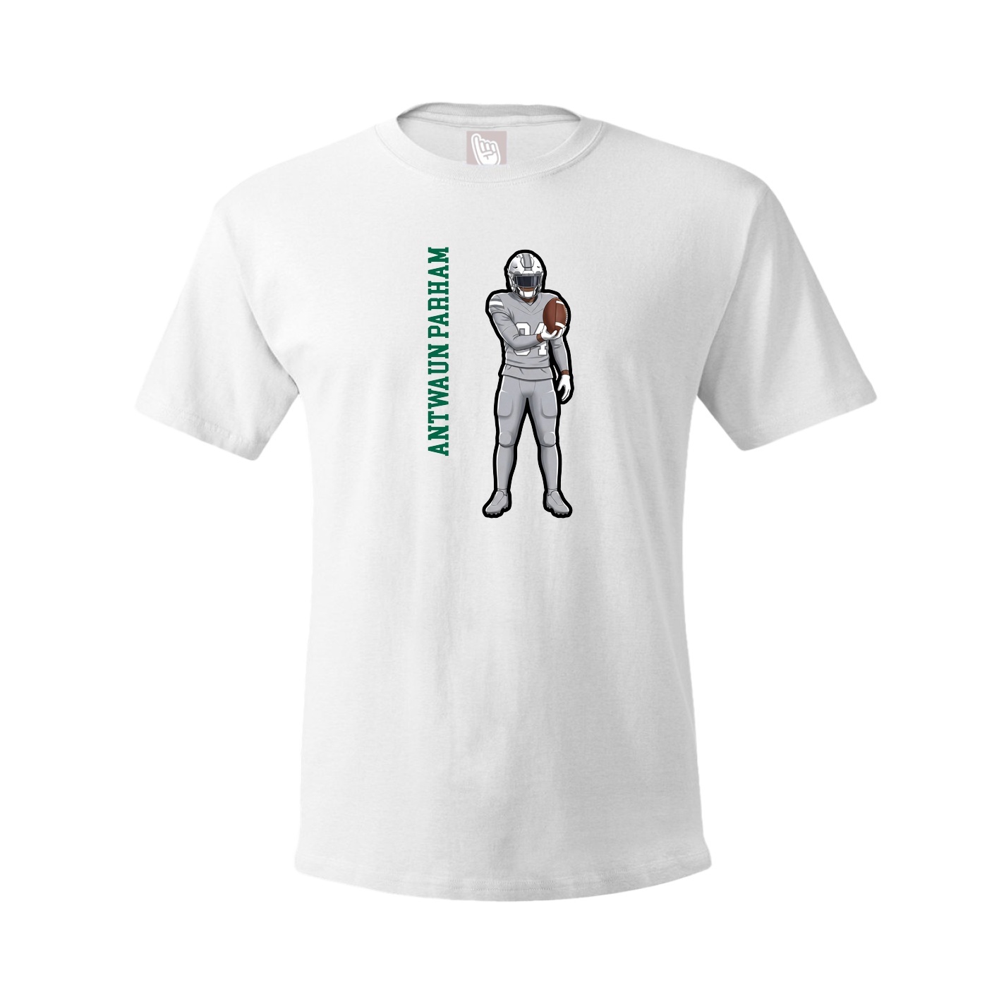 Youth Tee — Name Vertical in White