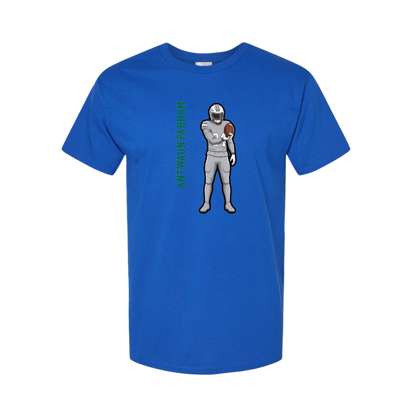 Youth Tee — Name Vertical in Royal