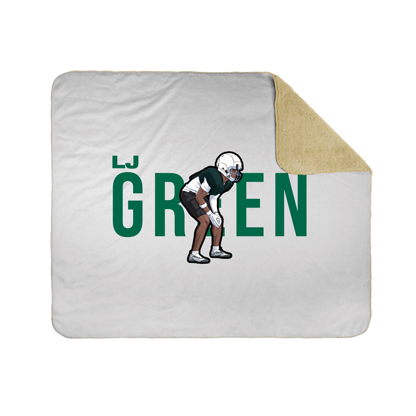 Throw Blanket — Player Name in White