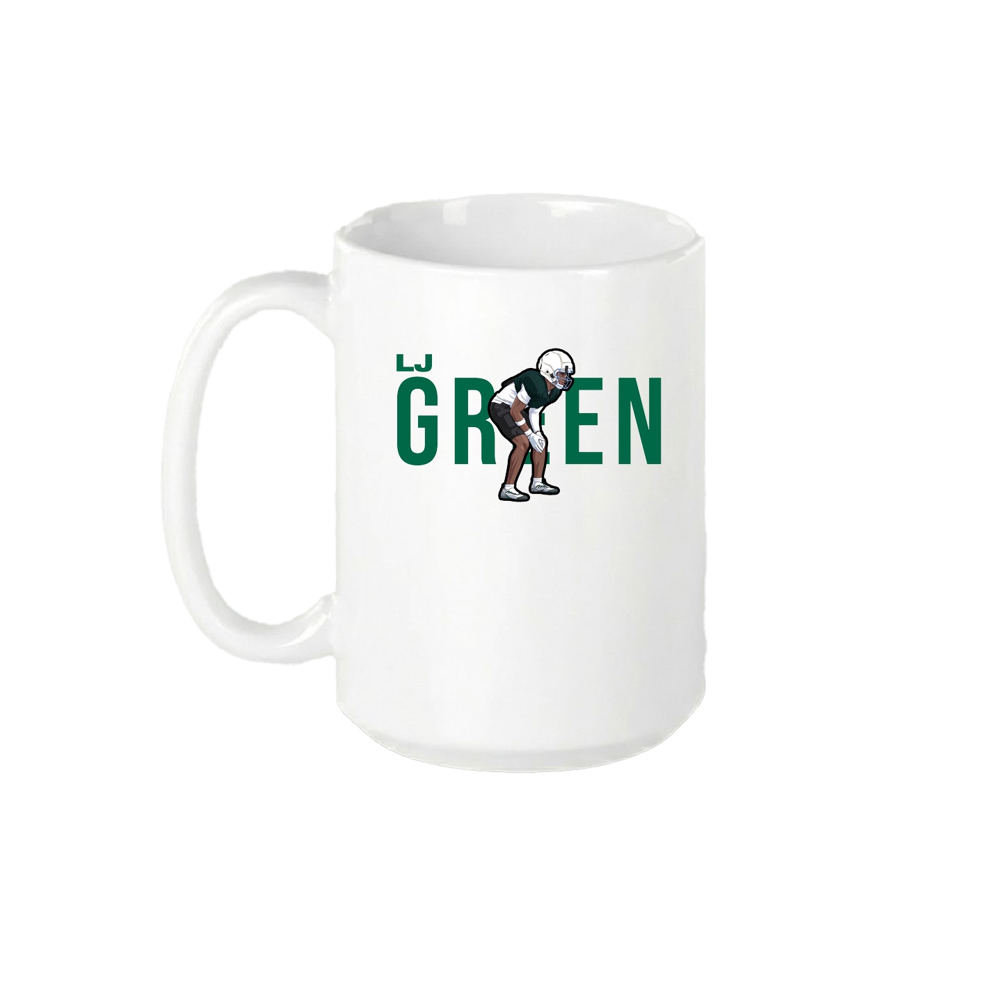 15oz Coffee Mug — Player Name in White