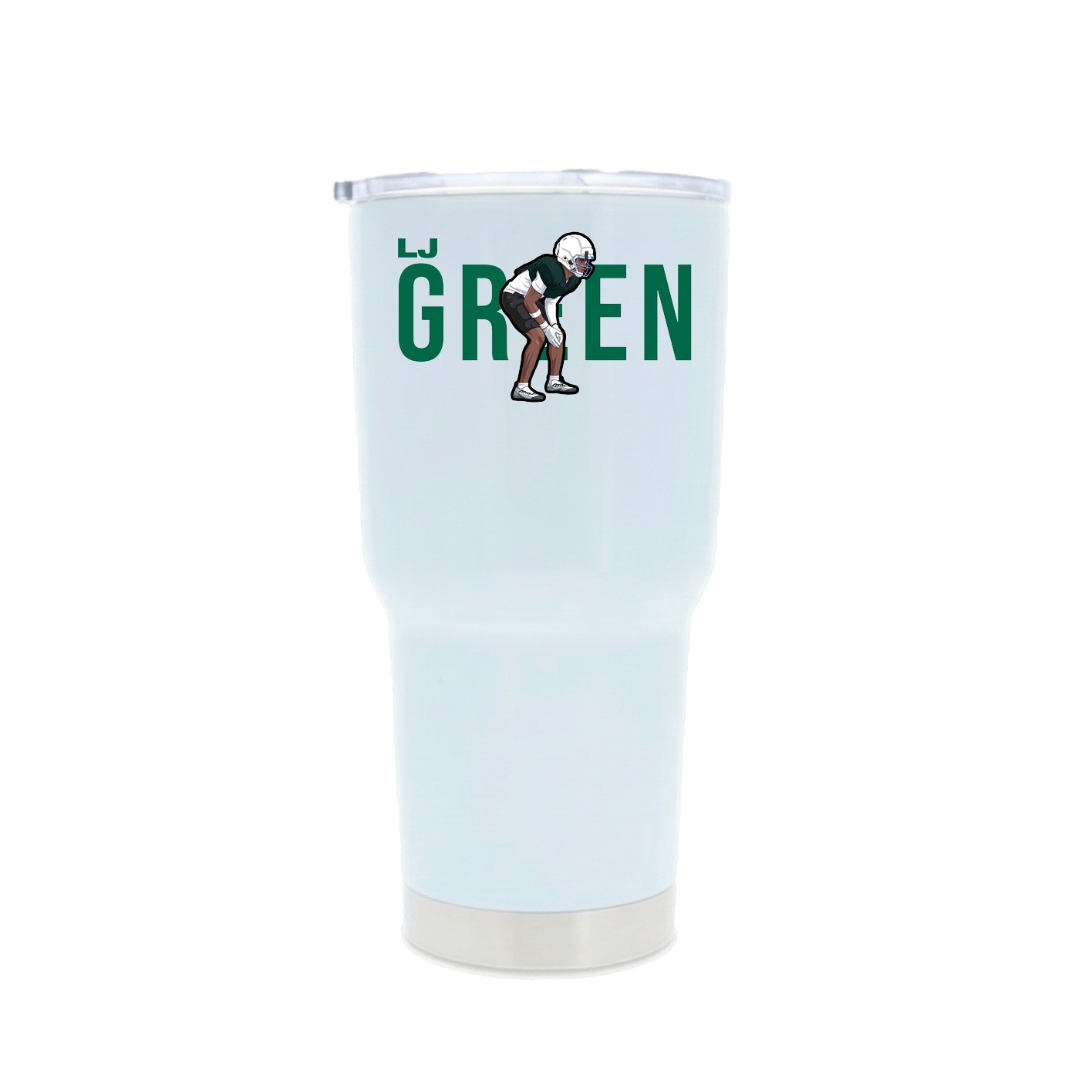 30oz Stainless Steel Tumbler — Player Name in White