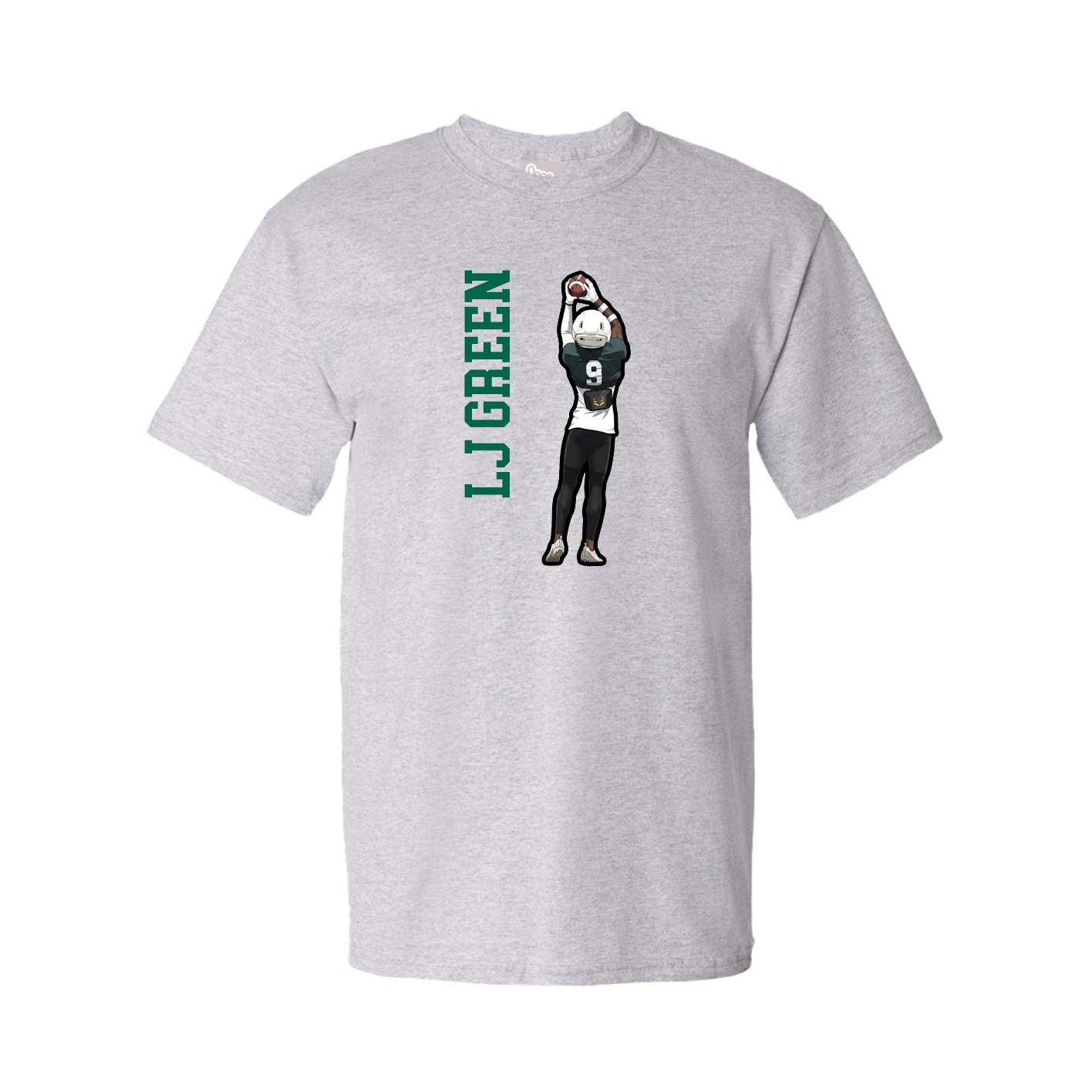 Tee — Name Vertical in Grey