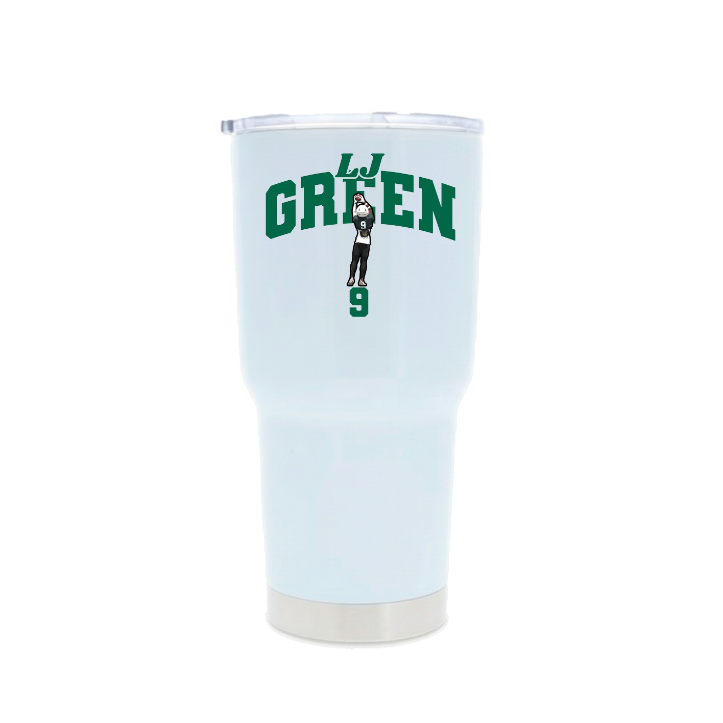 30oz Stainless Steel Tumbler — Signature Arch in White