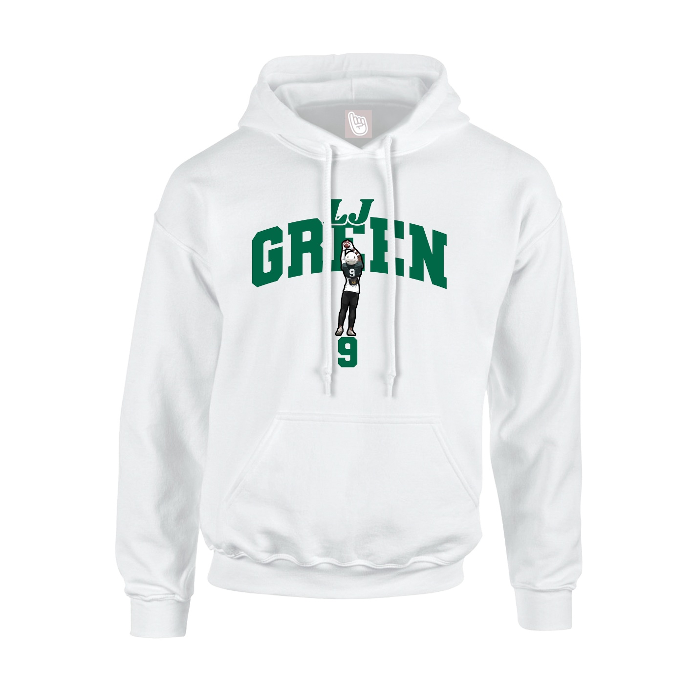 Youth Hoodie — Signature Arch in White