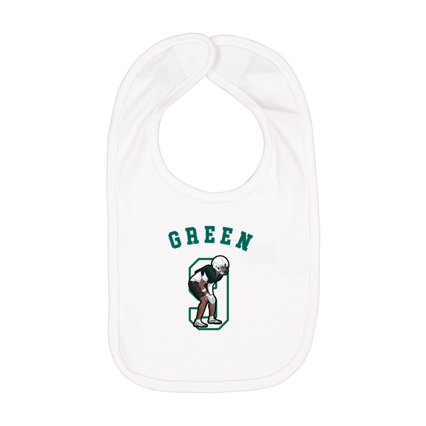 Infant Bib — Shirsey Arch in White