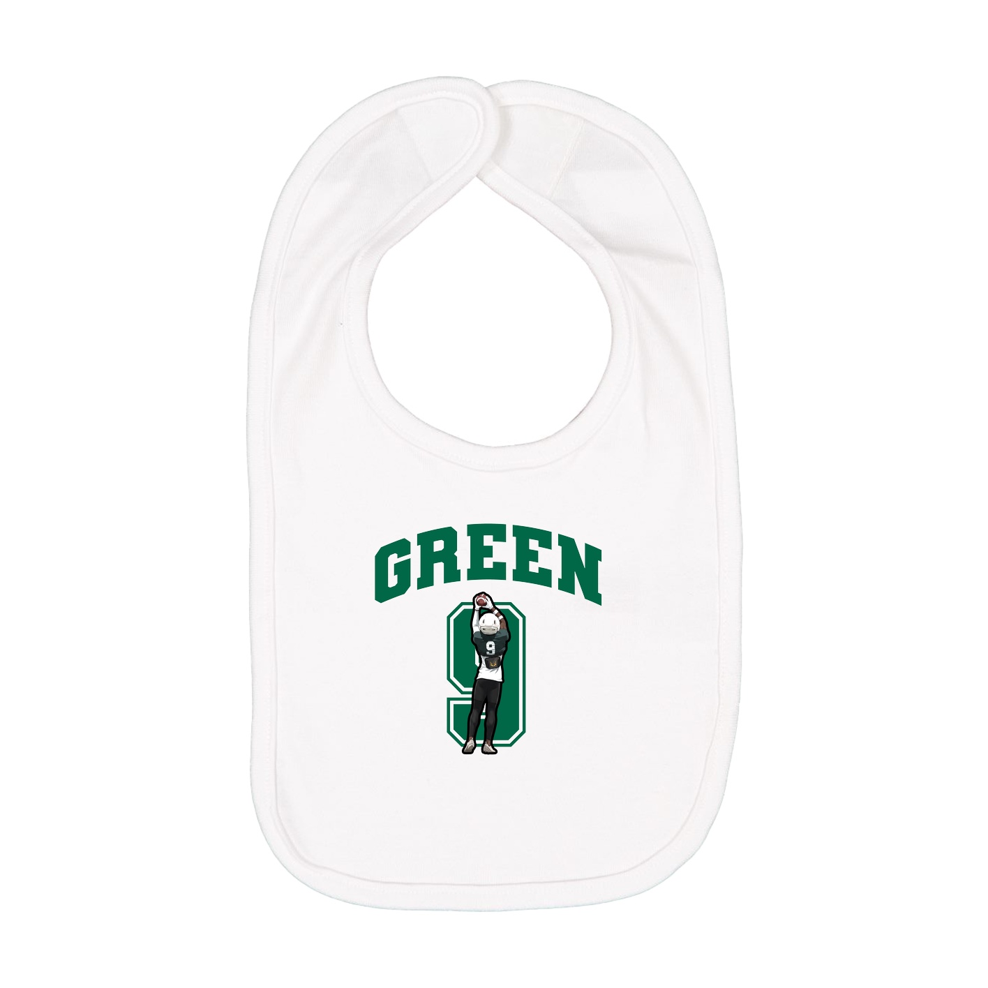 Infant Bib — Number in White