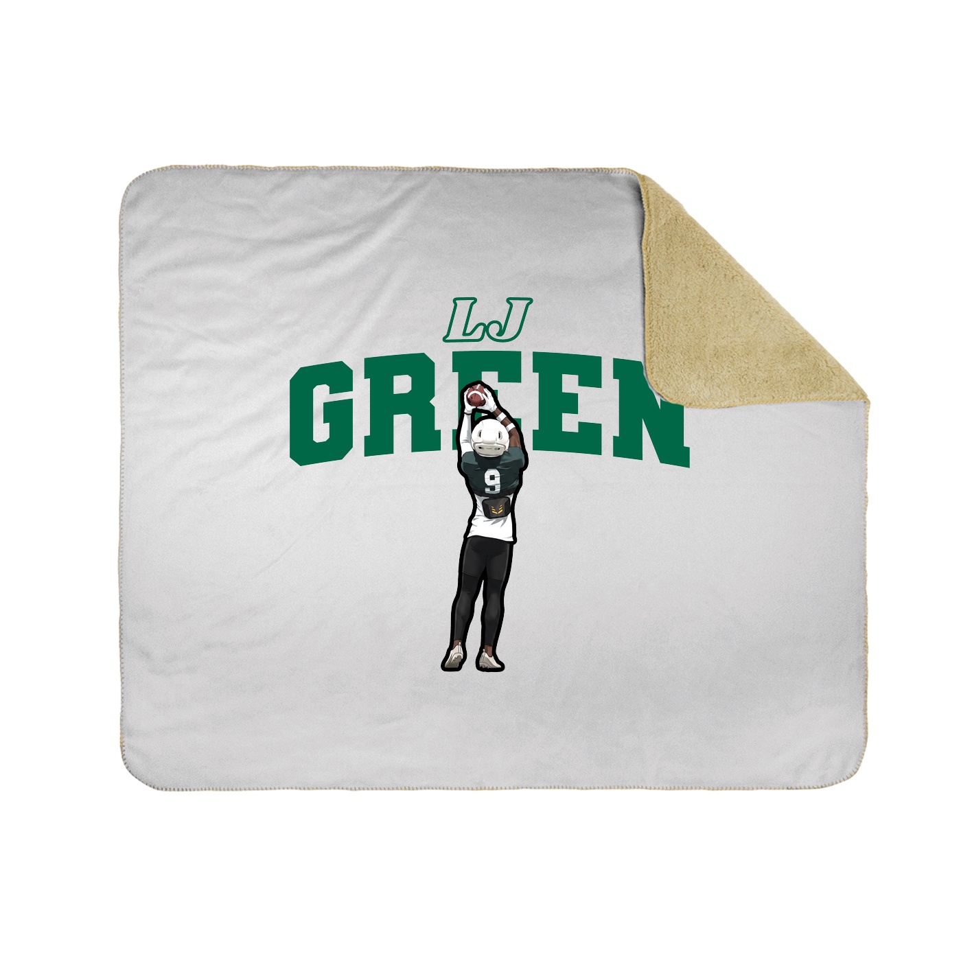Throw Blanket — Name Arch in White