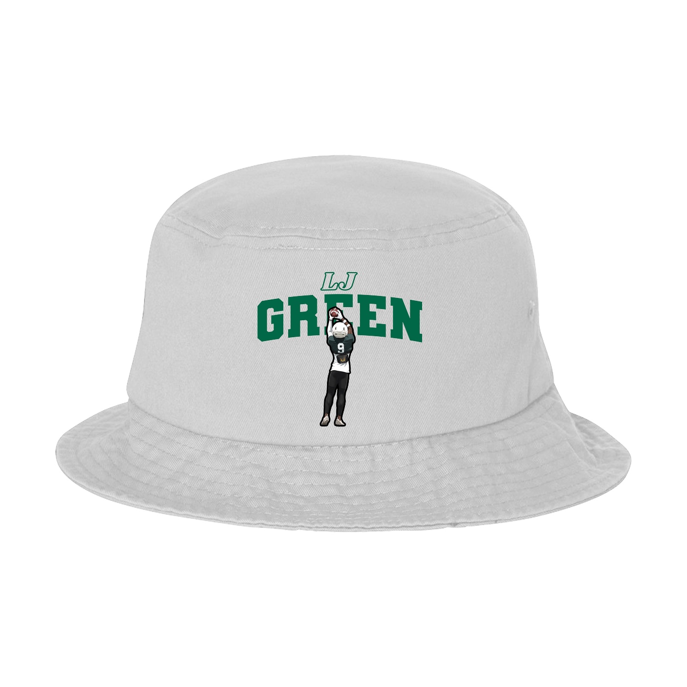 Bucket Cap — Name Arch in White