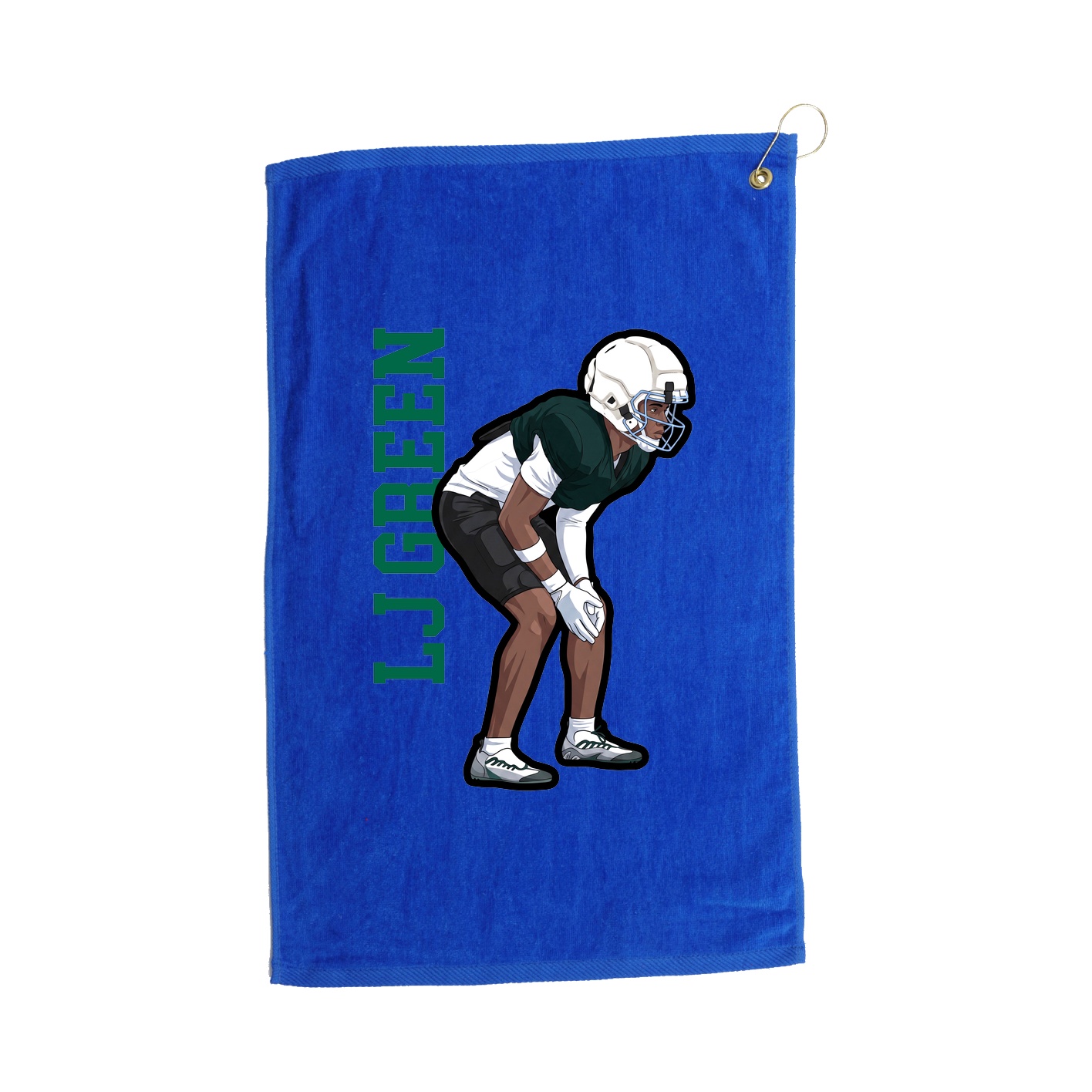 Golf Towel — Name Vertical in Royal