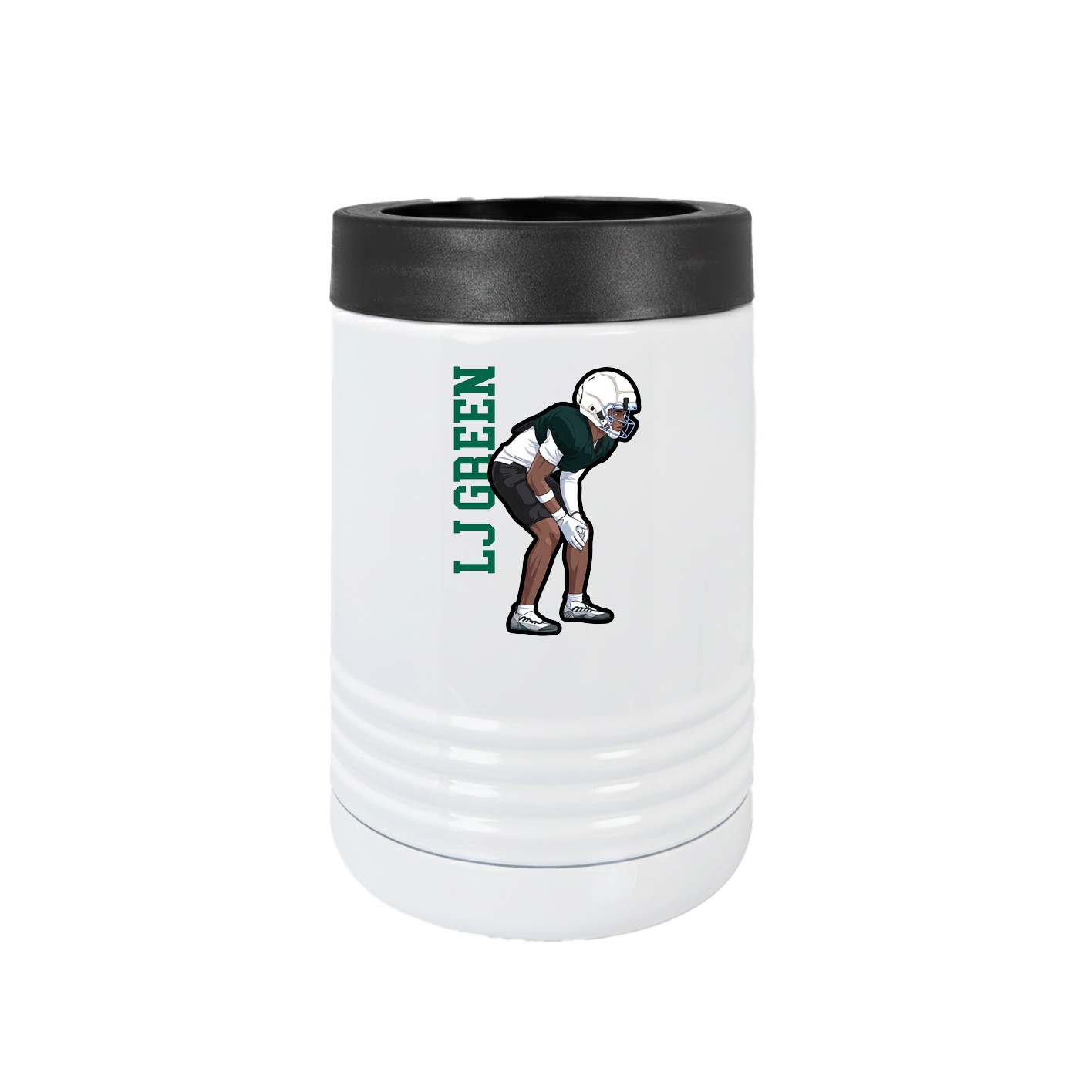 Beverage Holder — Name Vertical in White
