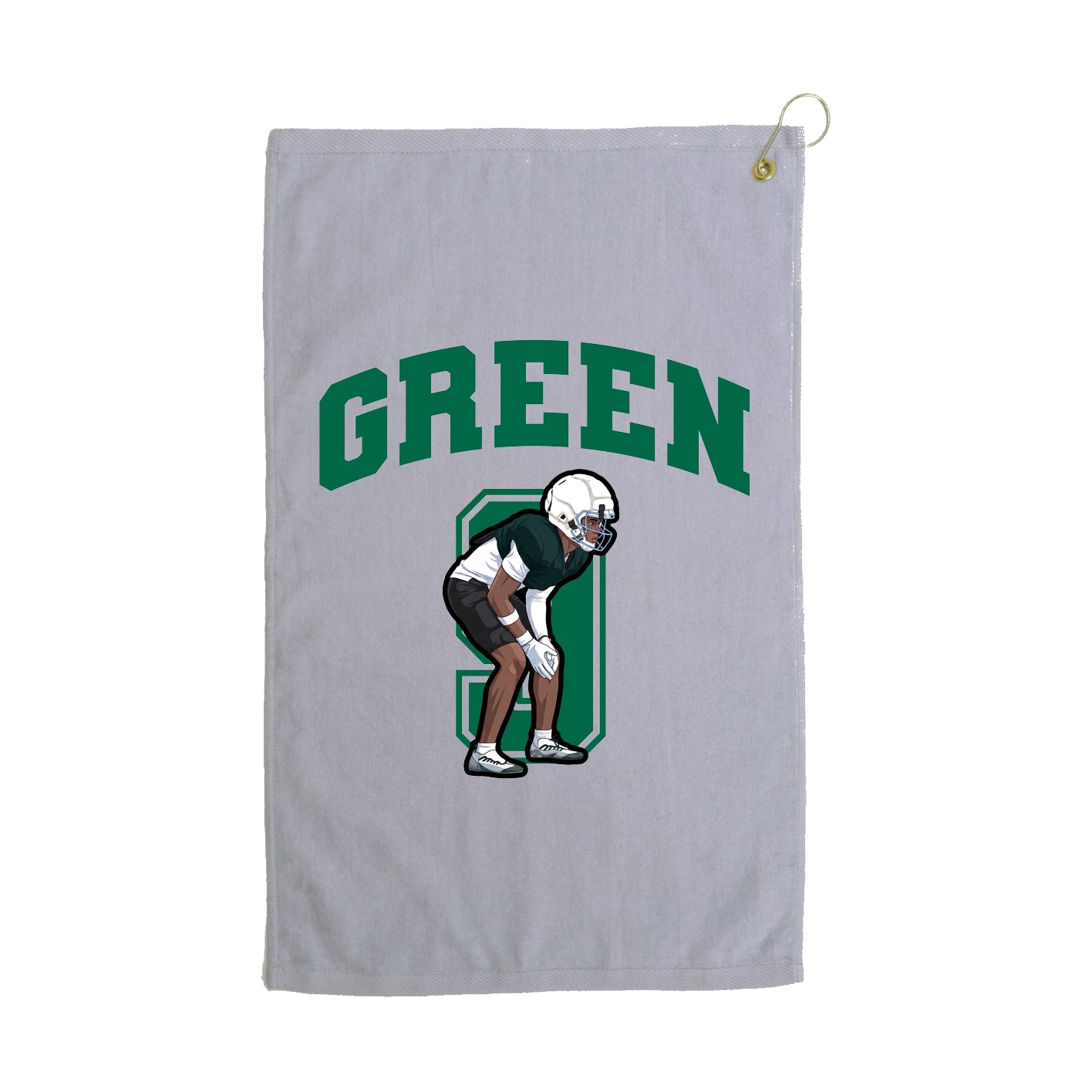 Golf Towel — Number in Grey