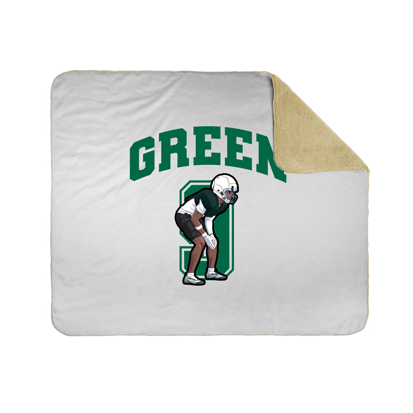 Throw Blanket — Number in White