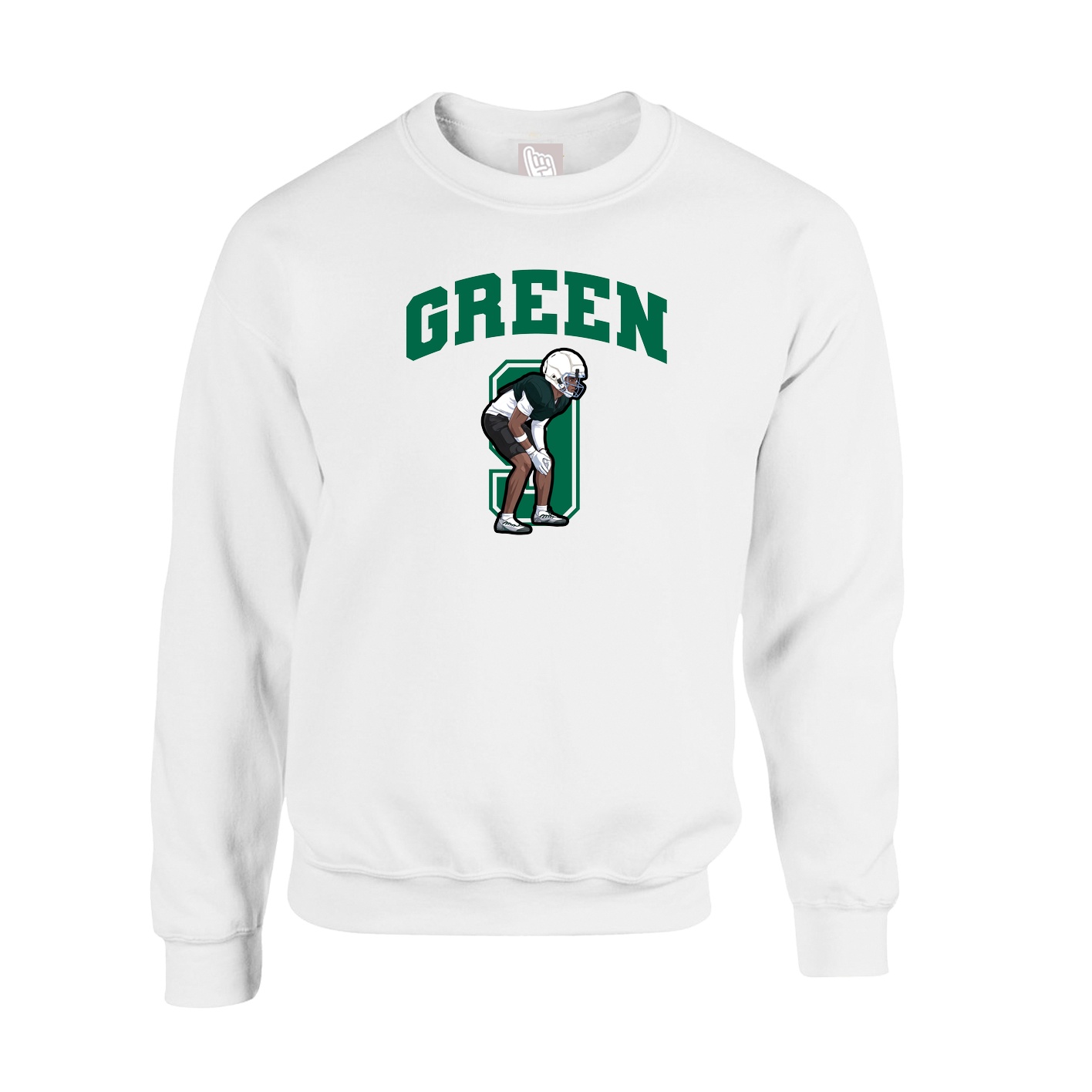Fleece Crew — Number in White