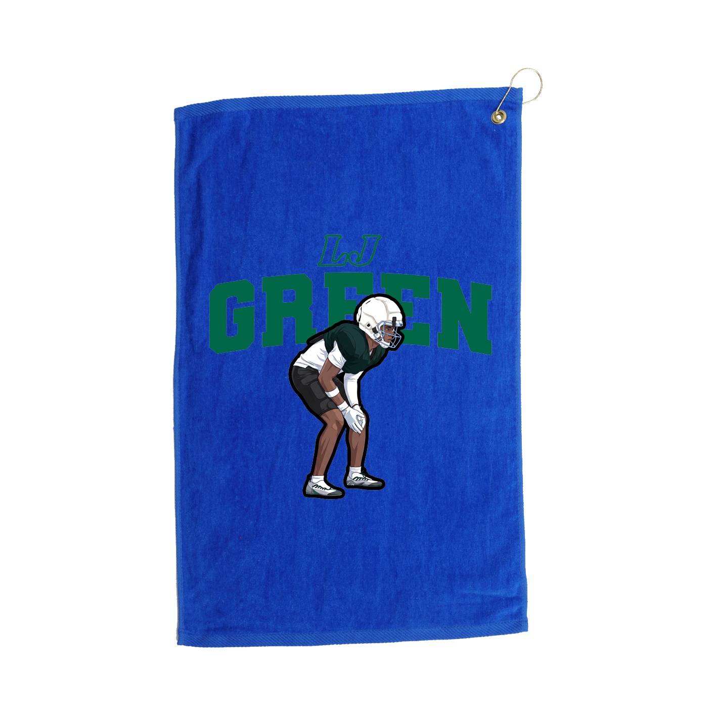 Golf Towel — Name Arch in Royal