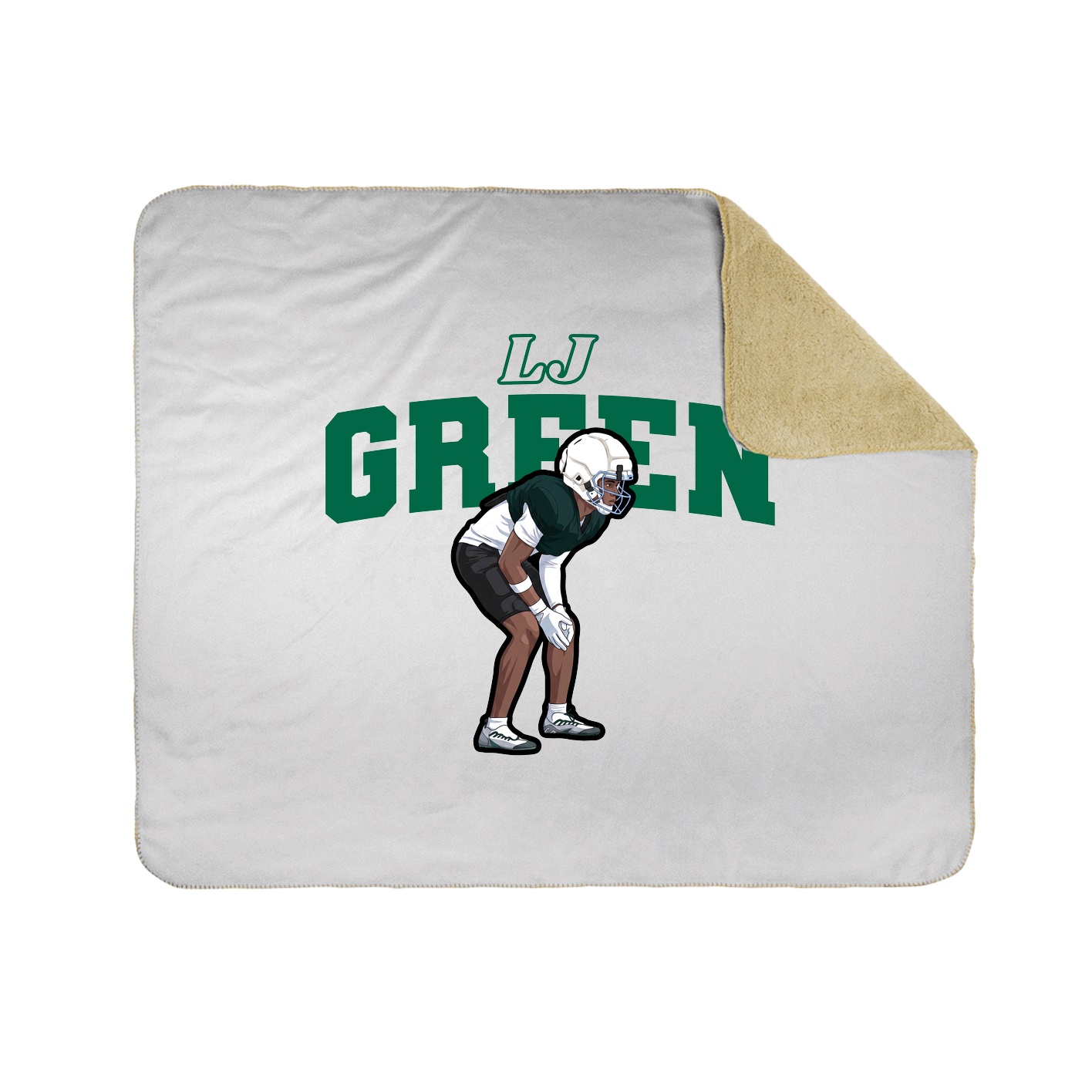 Throw Blanket — Name Arch in White